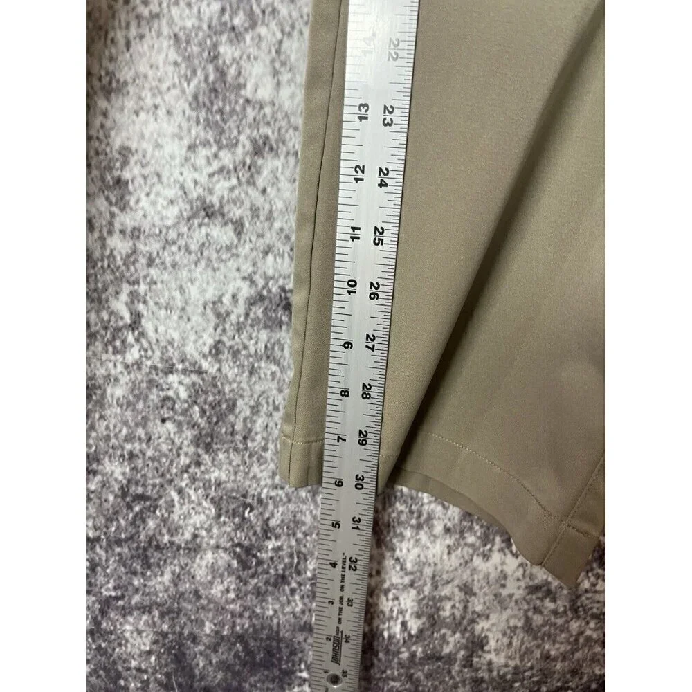 Adidas Pants Mens 34 X 32 Climalite Golf Tan Flat Front‎ Lightweight Preppy Club
